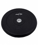 Диск обрезиненный BB-202 5 кг, d=26 мм, черный