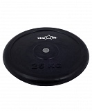 Диск обрезиненный BB-202 25 кг, d=26 мм, черный