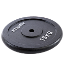 Диск чугунный BB-204 15 кг, d=26 мм, черный