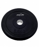 Диск обрезиненный BB-202 2,5 кг, d=26 мм, черный