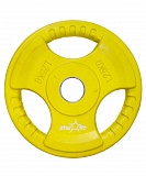 Диск обрезиненный BB-201 1,25 кг, d=26 мм, желтый