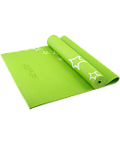 Коврик для йоги FM-102 PVC 173x61x0,6 см, с рисунком, зеленый