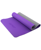 Коврик для йоги FM-201 TPE 173x61x0,5 см, фиолетовый/серый